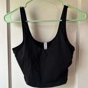 Cute Cropped Black Athletic Top CRZ Yoga